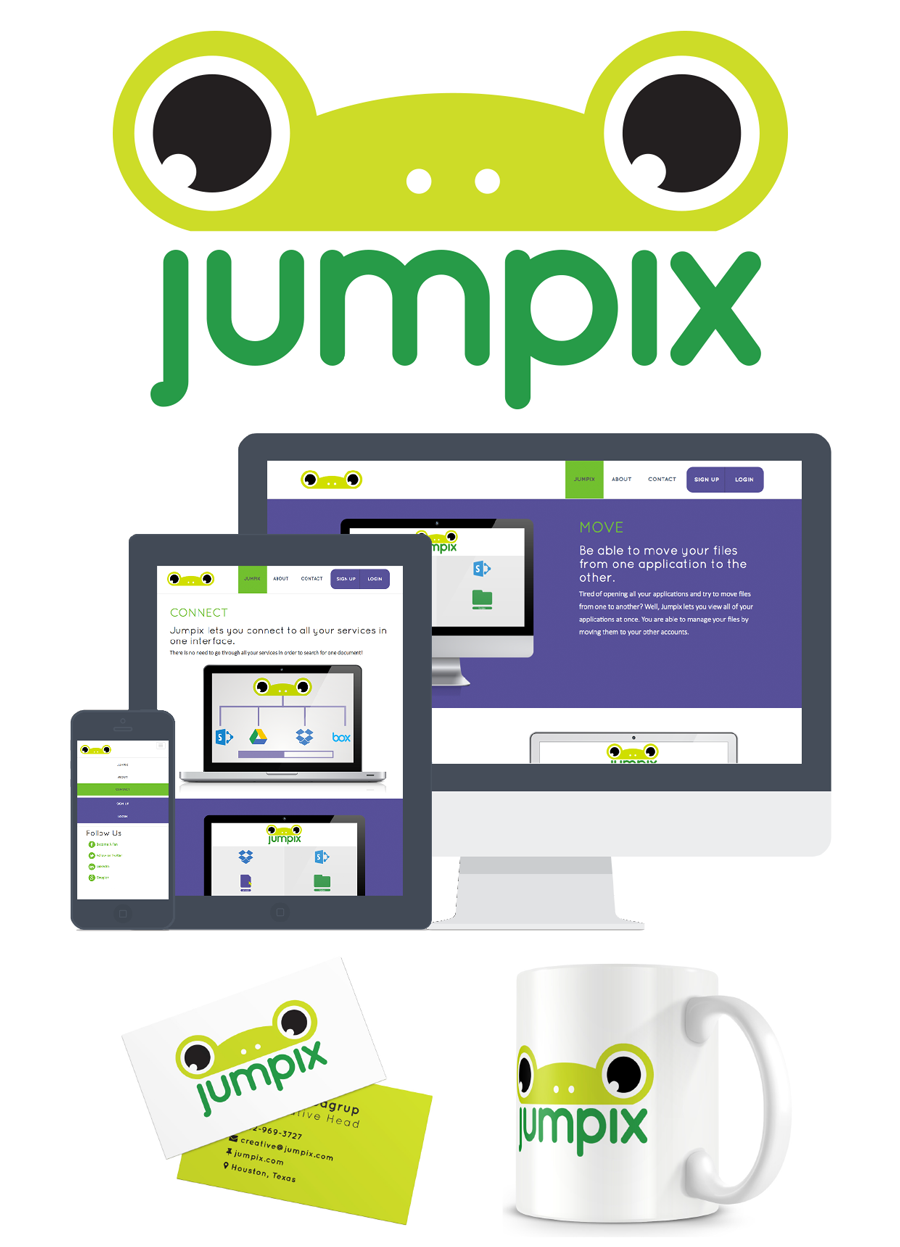 Jumpix Logo and Mockups